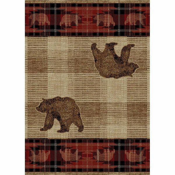 Mayberry Rug 2 x 4 ft. American Destination Rocky Point Area Rug, Antique AD9580 2X4